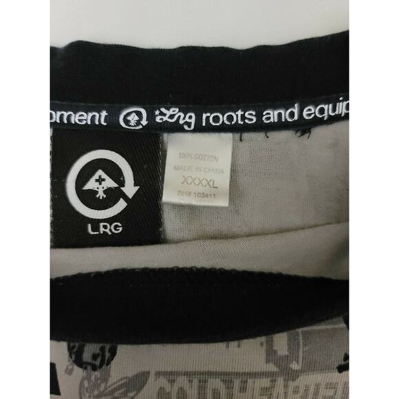 LRG "Roots and Equipment" Mens Pullover Polo Unique Design Size 4XL - Picture 4 of 7